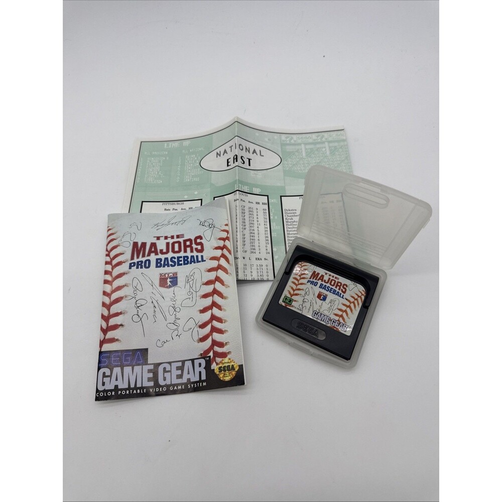 Sega Game Gear The Majors Pro Baseball, With Manual, Insert